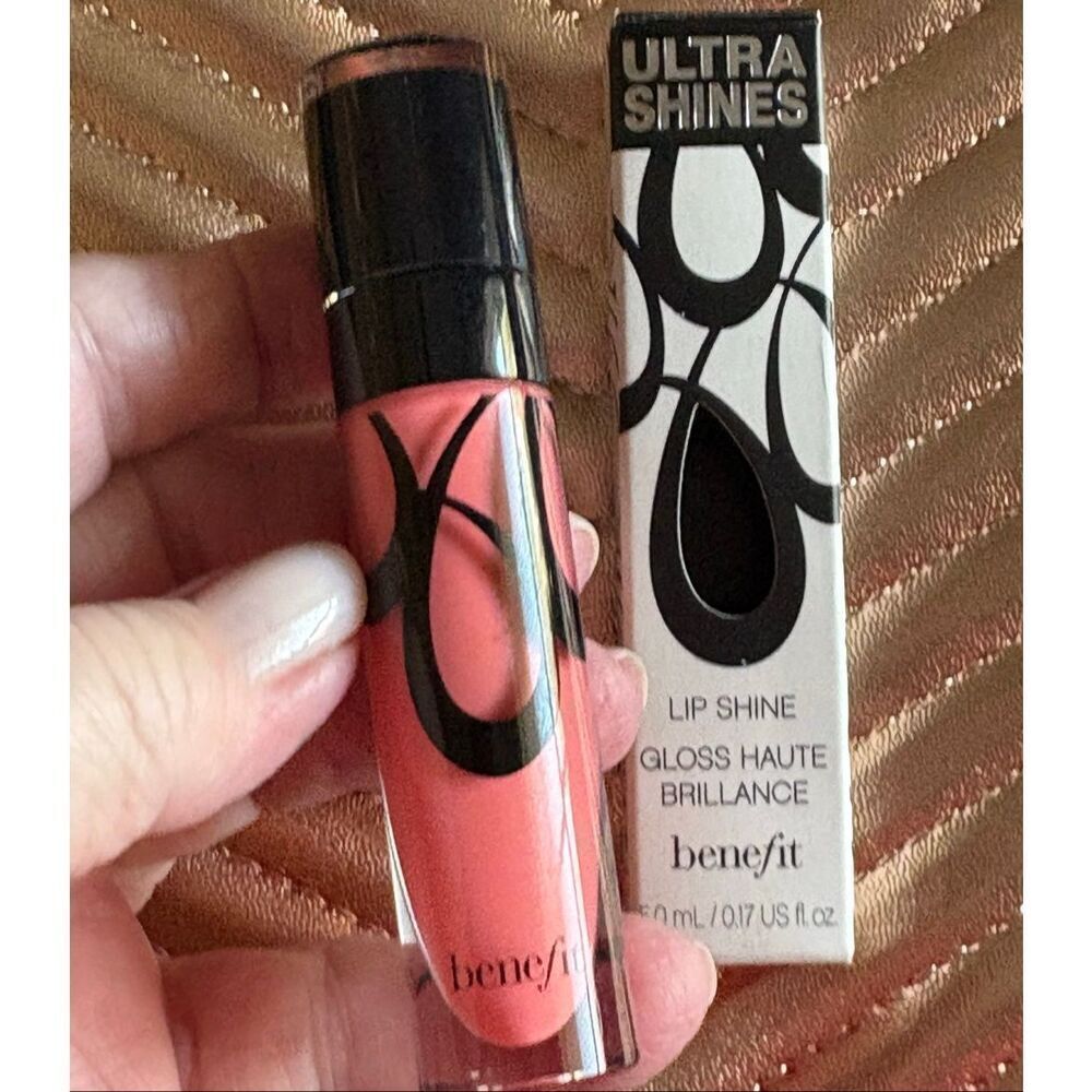 BENEFIT - NWT Ultra Shines Lip Shine in Spiced Punch (Vibrant Coral), Full Size - Picture 8 of 9